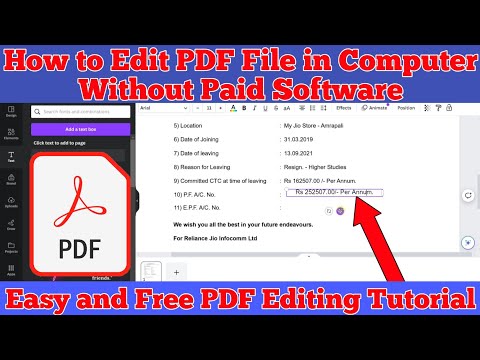 How to Edit PDF File in Computer Without Paid Software - Easy and Free PDF Editing Tutorial