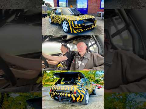 Peugeot 205 with 550HP rear engine😳 #peugeot205 #engineswap #modifiedcars #customcar #pug205