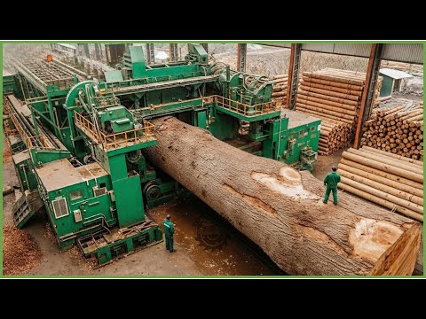 Inside the Largest Wood Sawmill Factory – How Plywood Is Made From Logs to Table (Full Process)