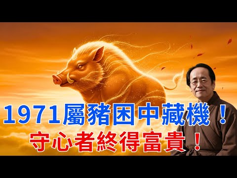 命運之門1971屬豬｜困境中藏轉機！能守得住心者，福祿雙全！