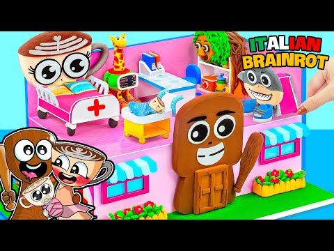 Build Sprunki ITALIAN BRAINROT HOSPITAL with Tung Tung Tung Sahur💖Ballerina Capuchina from Cardboard
