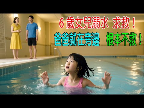 6歲女兒溺水【一直求救】，爸爸就在旁邊，根本不救！