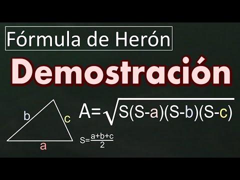 FÓRMULA DE HERÓN para hallar área de triángulo. Demostración.