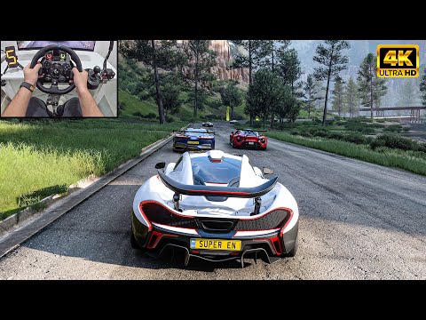 McLaren P1 VS Hypercars - Forza Horizon 5 | Logitech G923 Steering Wheel
