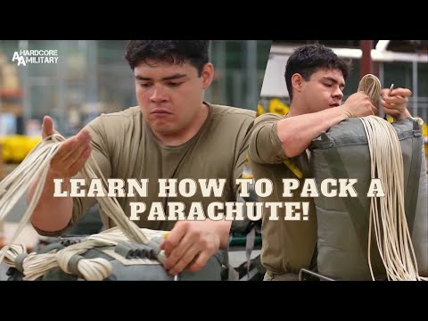 POV Step-by-Step Guide How to Pack Parachutes! | Spc. Oscar Gutierrez Parachute Rigger
