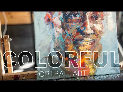 Paint a COLORFUL acrylic PORTRAIT