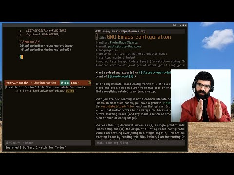 Emacs: control where buffers are displayed (the 'display-buffer-alist')