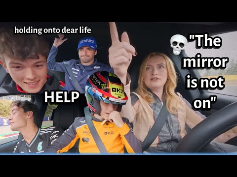 F1 Drivers being Amelia's TERRIFIED Passenger Princess