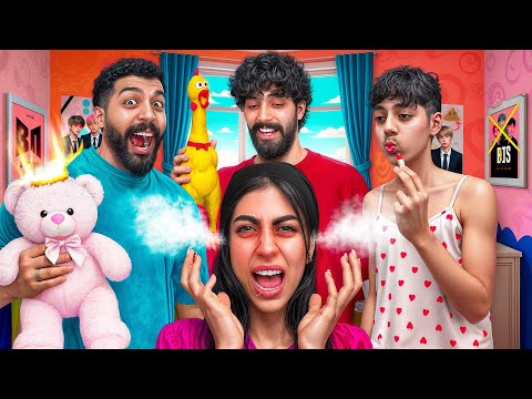 عصبانی بشی باختی !!!😡🚫( خواهرم رو فشاری کردیم😂)