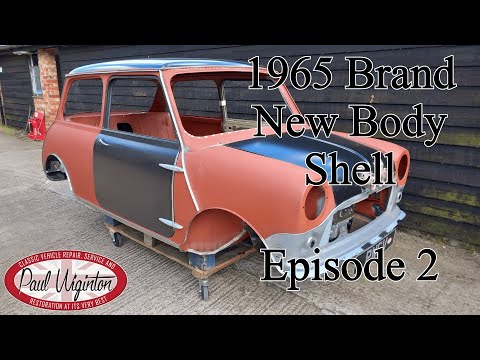 Building a brand new 1965 Mk1 Classic Mini Bodyshell From New Old Stock BMC original panels Ep.2/2