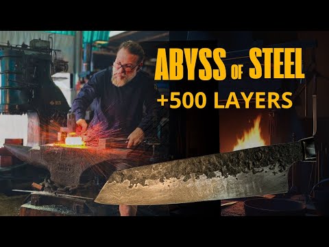 Forging a Damascus Kiritsuke with 500 layers - Steel, Fire and Obsession.