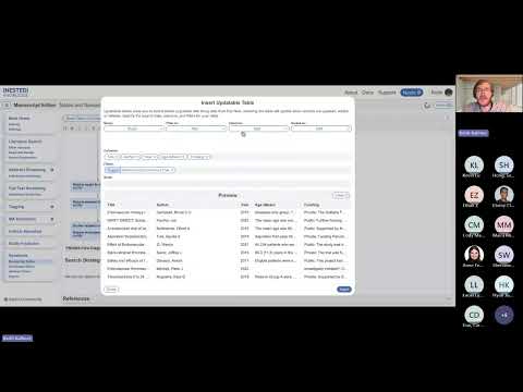 Nested Knowledge Basics - Table & Dashboard Creation and Final Export (December 9)