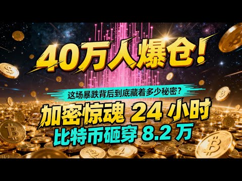突发【日内2次暴跌】加密惊魂24小时：40万人爆仓！比特币砸穿82000，这场暴跌藏着多少秘密？#1121加密行业暴跌