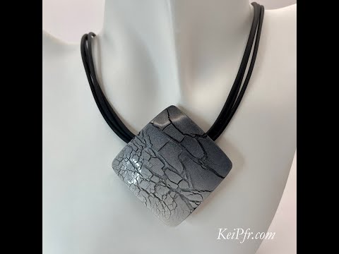 'Beauty in the Cracks' - Polymer Clay Monochromatic Metallic Blend with Crackle Technique Tutorial