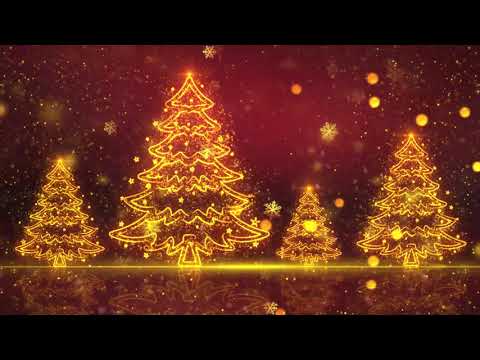 GLOWING GOLD GLITTER CHRISTMAS TREE VJ LOOP - Abstract Christmas Background (No Sound)