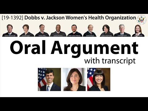 Dobbs v. Jackson Women's Health Organization [Oral Argument]