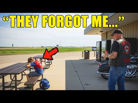 "My Dad Forgot Me" — Boy Sat Alone at Rest Stop Until Biker Drove 200 Miles to Reunite Them