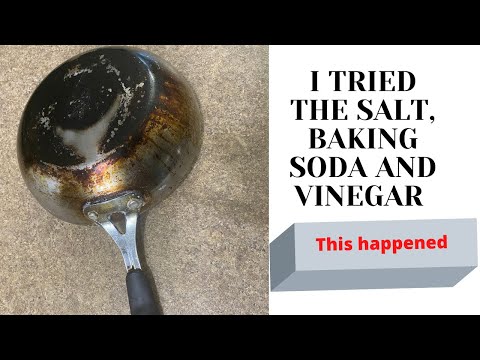 WASHED MY PAN WITH SALT, BAKING SODA AND VINEGAR || And this happened!!!