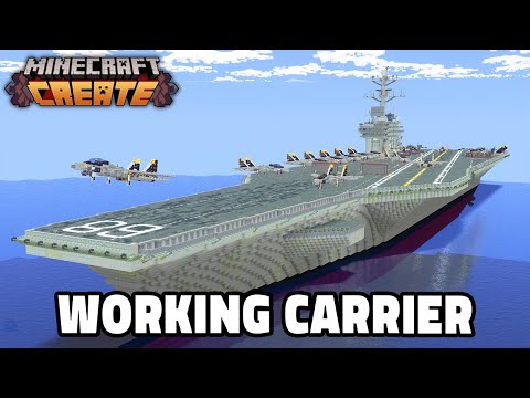 I Built A Working AIRCRAFT CARRIER With Create Mod