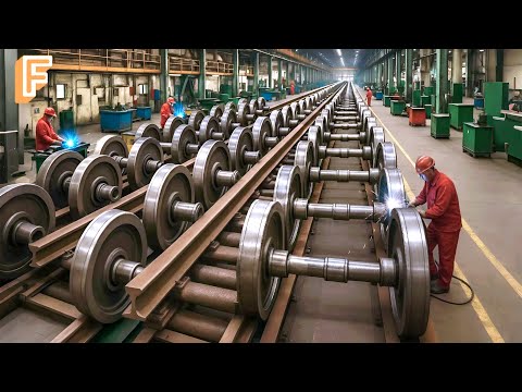 How Millions of Train Wheels Are Made Every Year  Inside Massive Steel Forging Line