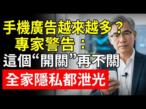 手機廣告越來越多？專家警告： 這個“開關”再不關，全家隱私都泄光！