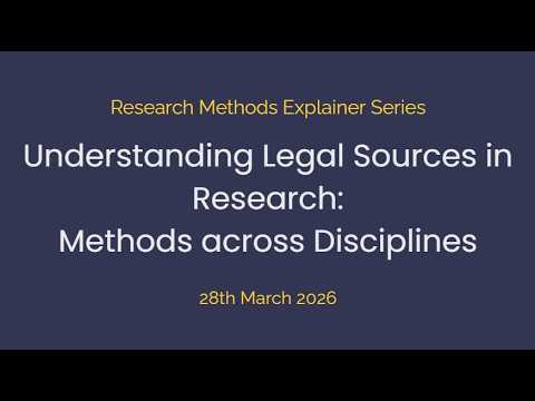 Using Legal Sources in Research: Methods across Disciplines