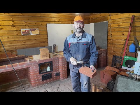 Как аккуратно колоть кирпич, как ровно расколоть кирпич, универсальная кирочка для печника/каменщика