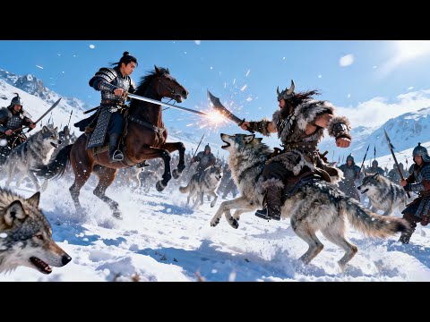 Barbarians riding a wolf massacred civilians, young man led an army of 100,000 to fight them!