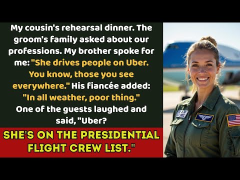 'She drives Uber,' my brother announced. Then a colonel's wife said: 'She flies Air Force One.'