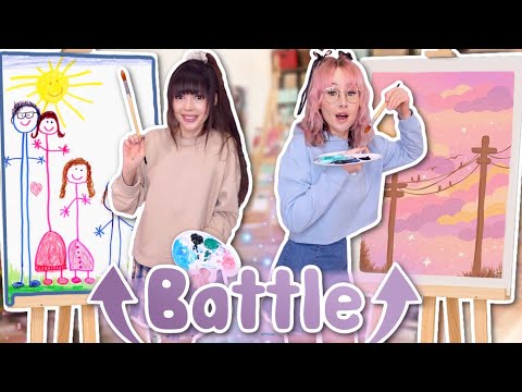 BFF Battle ⚡️ Zum 1.Mal Leinwand MALEN | ViktoriaSarina