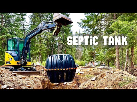 Tiny Cabin, Septic Install , Trees Down & Cold Storage Dig!