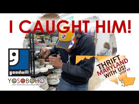 I finally caught him! 🕺🏾 Come THRIFT WITH US IN MARYLAND GOODWILLS, FOR RESALE! 😊 Stop 2