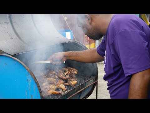 Jerk cookout with a Jamaican Jerk Champion