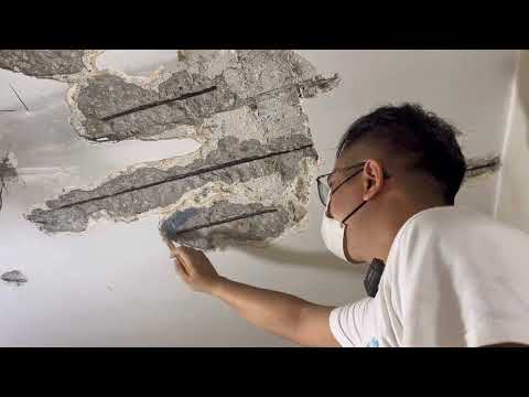 裝修日常，修補天花石屎