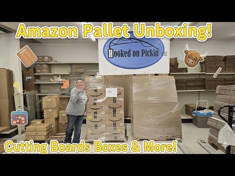 Amazon Pallet Unboxing! Cutting Boards, Highland Cows, Lunch Boxes & More!