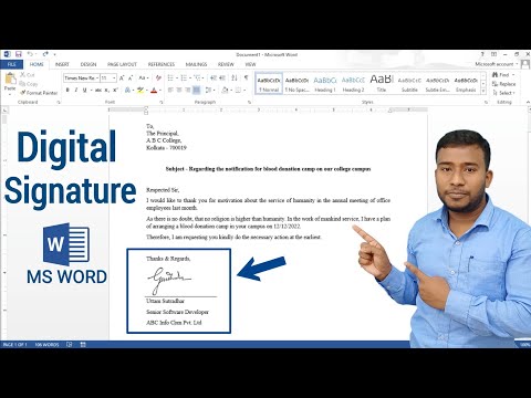 How to Create and Save Digital Signature in Microsoft Word | Save Signature as Auto Text in MS Word