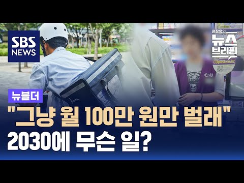 "그냥 월 100만 원만 벌래"…2030에 무슨 일? / SBS / 뉴블더