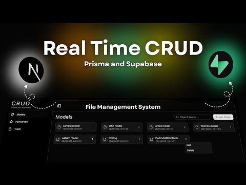 Master REAL-TIME CRUD with Prisma v7 & Supabase