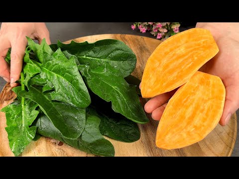 🔥 Hast du Kartoffeln und Spinat? Abendessen in 10 Minuten! Einfach, lecker und gesund!😍🍠🌿
