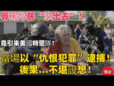 中國大媽在美國社區“圈地”跳廣場舞，員警警告後竟辱罵鄰居“滾出去”，結果引來“特警隊”，被以“仇恨犯罪”當場逮捕！