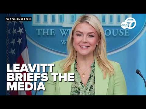 White House Press Secretary Karoline Leavitt briefs the media