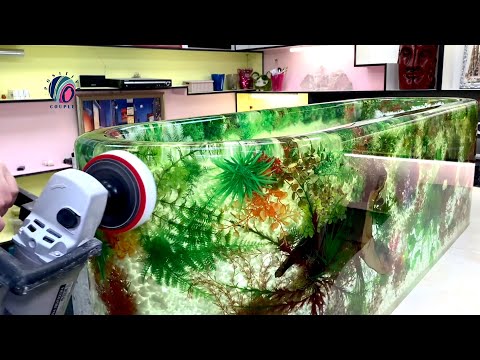 Pour 352 Pounds Epoxy / Amazing Chest of Drawers made of 160 kg Epoxy and Wood!