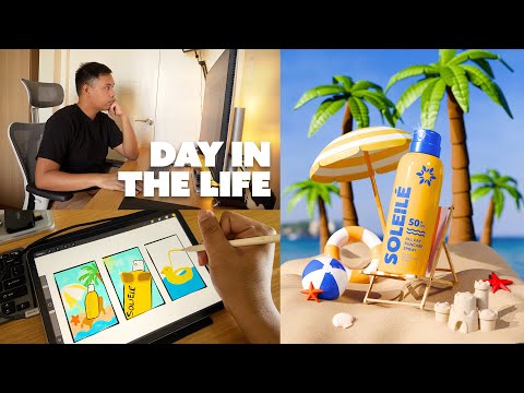 a day in the life as a 3D artist | switching from graphic design to 3D