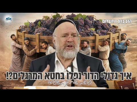 איך ייתכן שכל גדולי הדור נפלו בחטא המרגלים?! הרב ברוך רוזנבלום בשיעור מומלץ ביותר! (תש"פ)