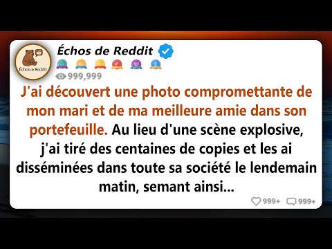 J'ai découvert dans le portefeuille de mon mari une photo de lui embrassant ma meilleure amie. J'ai