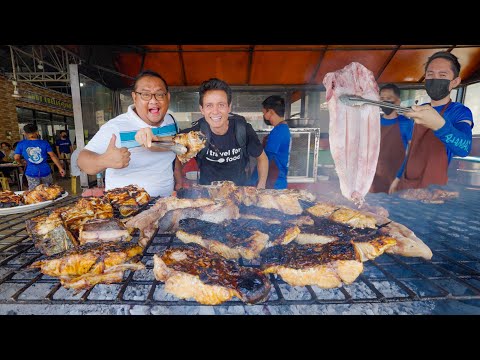 Filipino Food - Extremely Popular!! FISH BARBECUE + Kinilaw in Cebu, Philippines!