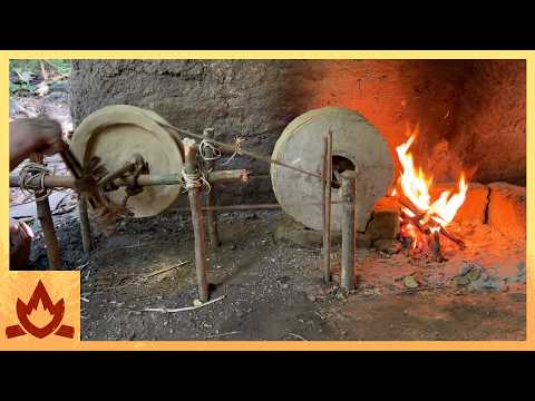 Primitive Technology: Belt and pulley blower