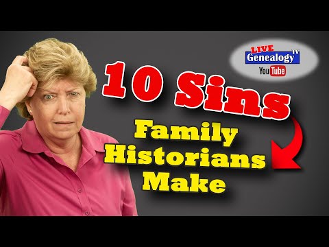 10 Sins Family Historians Make - LIVE