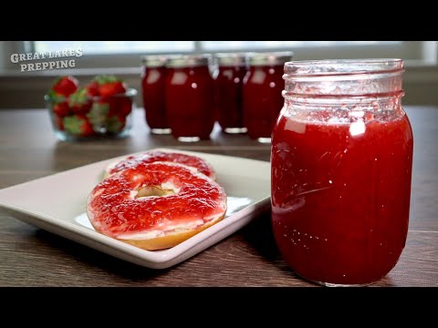 Making and Canning Strawberry Jam - Smooth Preserves from Fresh Strawberries