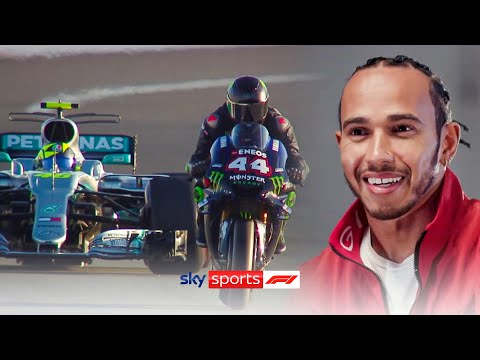 "It was UNFORGETTABLE to ride with you!" ๐ | Lewis Hamilton and Valentino Rossi swap seats!